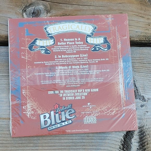 Rare Labatt Blue Tragically Hip CD Sampler Sealed - Picture 2 of 2